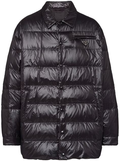 prada zwart jas|farfetch prada jacket.